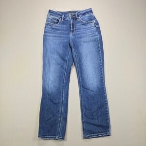 Silver Jeans Co Avery Capri High Rise Slim Fit Medium Wash Denim Womens Size 26